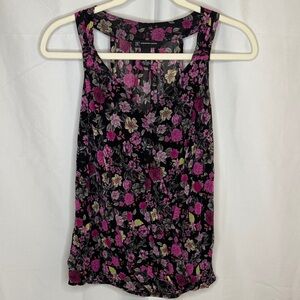INC International Concepts Floral Sleeveless Wrap Style Tank Top Blouse - Medium